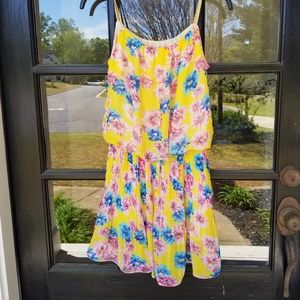 Sz S Daisy floral yellow dress